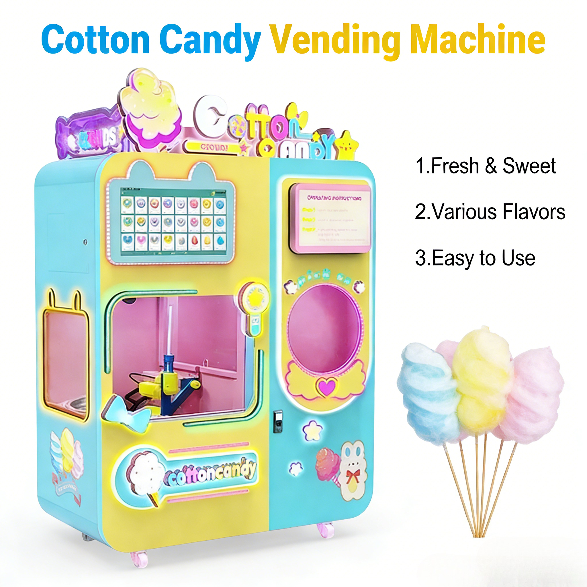 Candy Floss Machine Commercial - Customized 2023 New Style Full Automatic