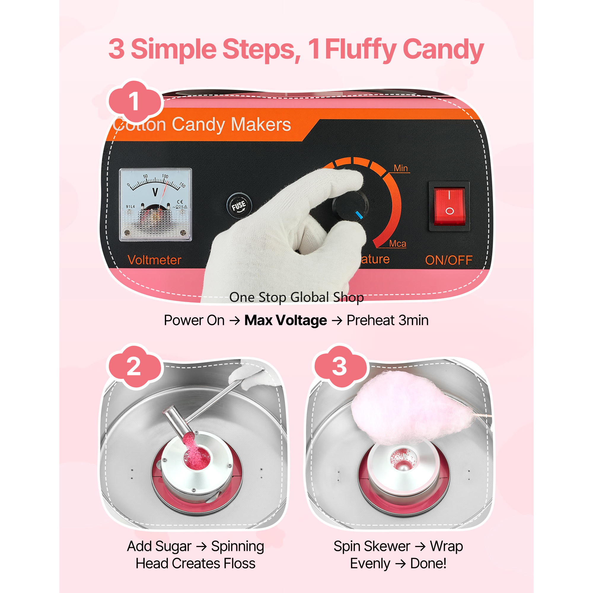 Cotton Candy Machine Commercia – обзор и цена Candy Floss Machine Commercial