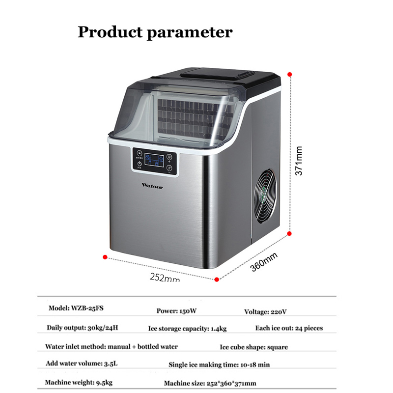 PBOBP Ice Cube Maker 30KG Wate – обзор и цена Commercial Kitchen Ice Machine