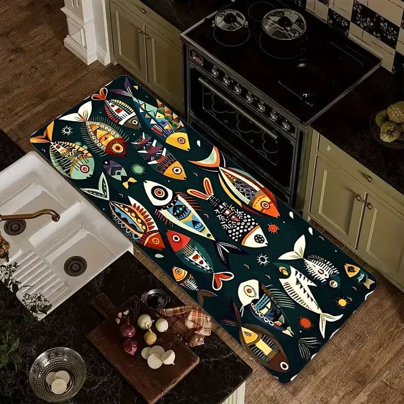 Nautical Fish Print Kitchen Ru – обзор и цена Commercial Kitchen Mats Anti Fatigue