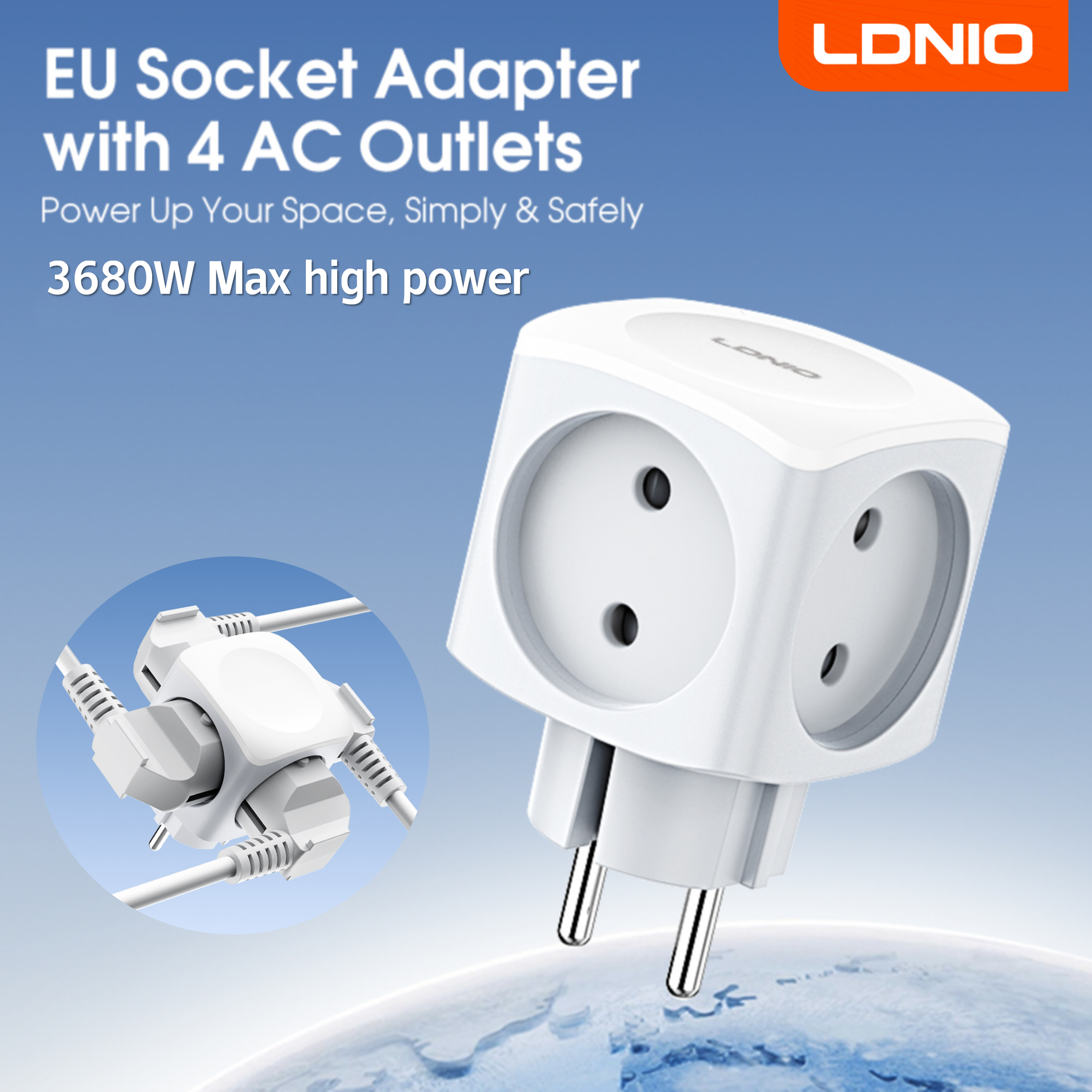 LDNIO 4 EU Outlet Power Cube,  – обзор и цена Commercial Kitchen Outlets
