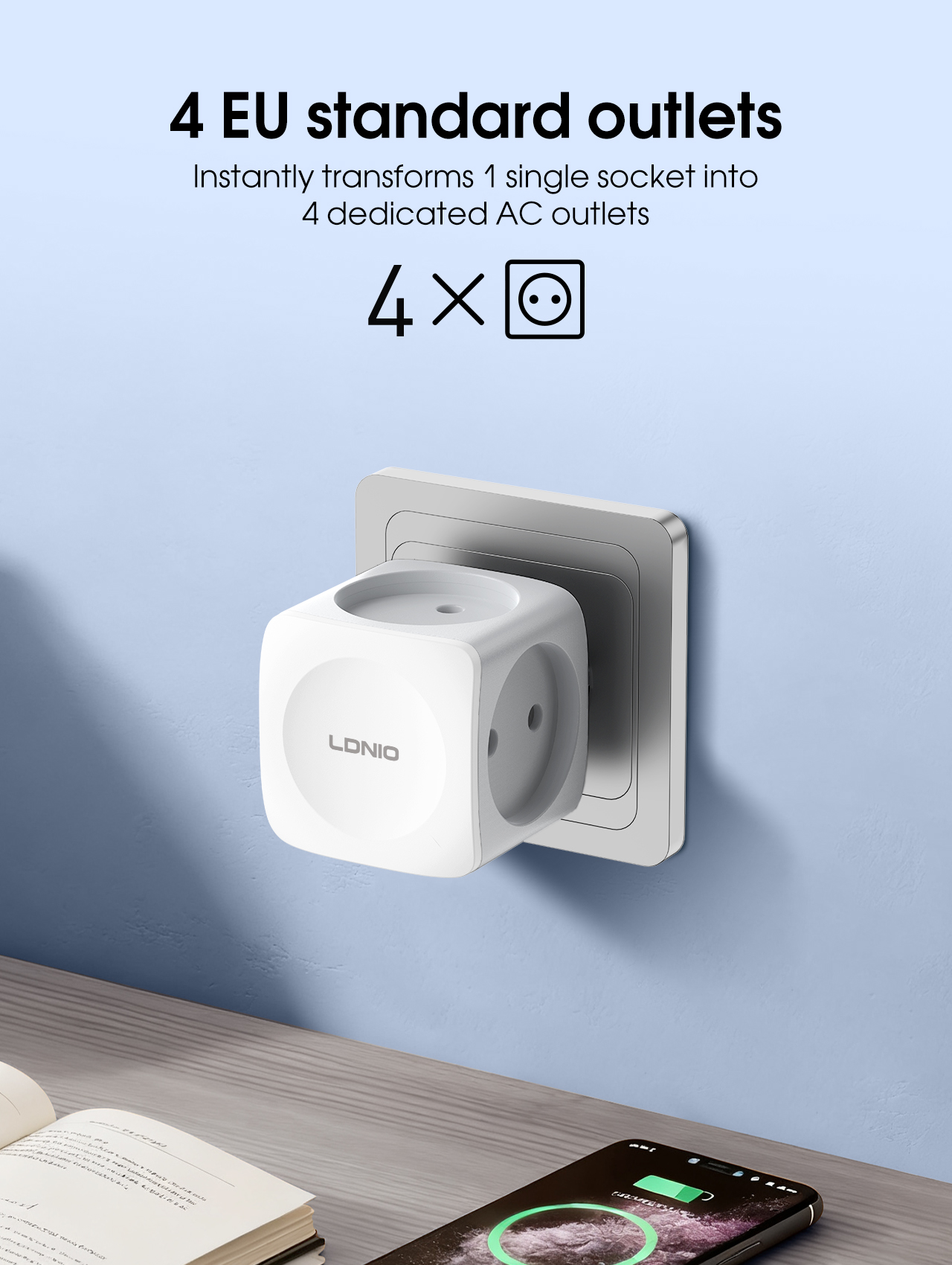 LDNIO 4 EU Outlet Power Cube,  – обзор и цена Commercial Kitchen Outlets