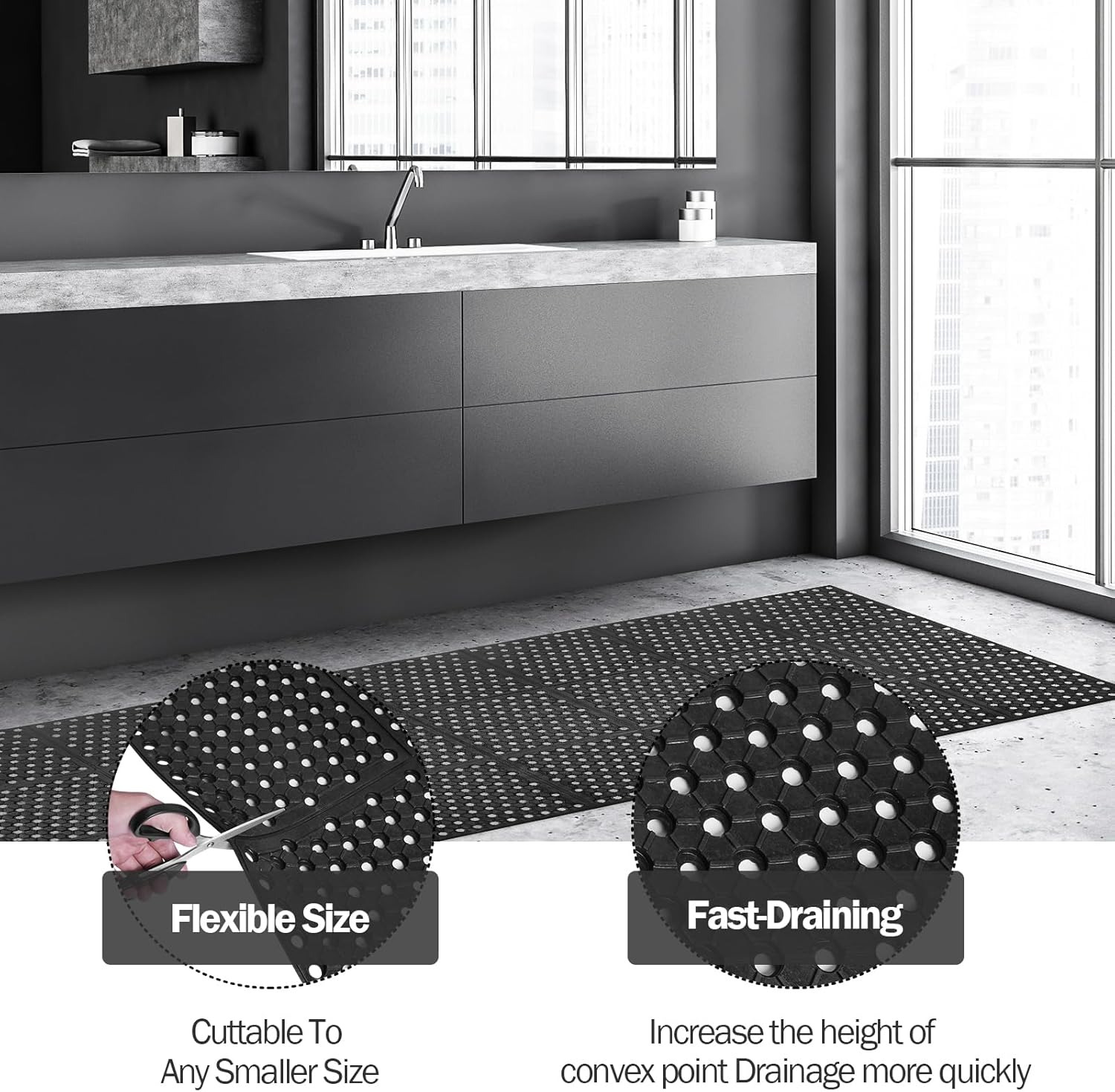 Anti-Fatigue Drainage Rubber M – обзор и цена Commercial Kitchen Mats Anti Fatigue